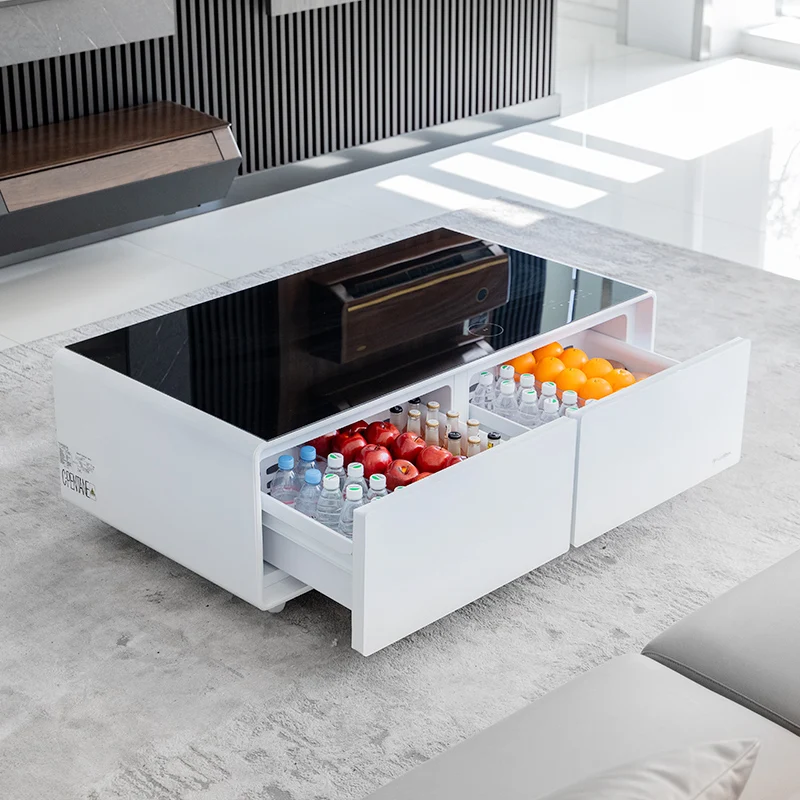 2026 Summer Dedicated Smart Coffee Table Double Door Refrigerator Table Smart Table Home Smart Furniture