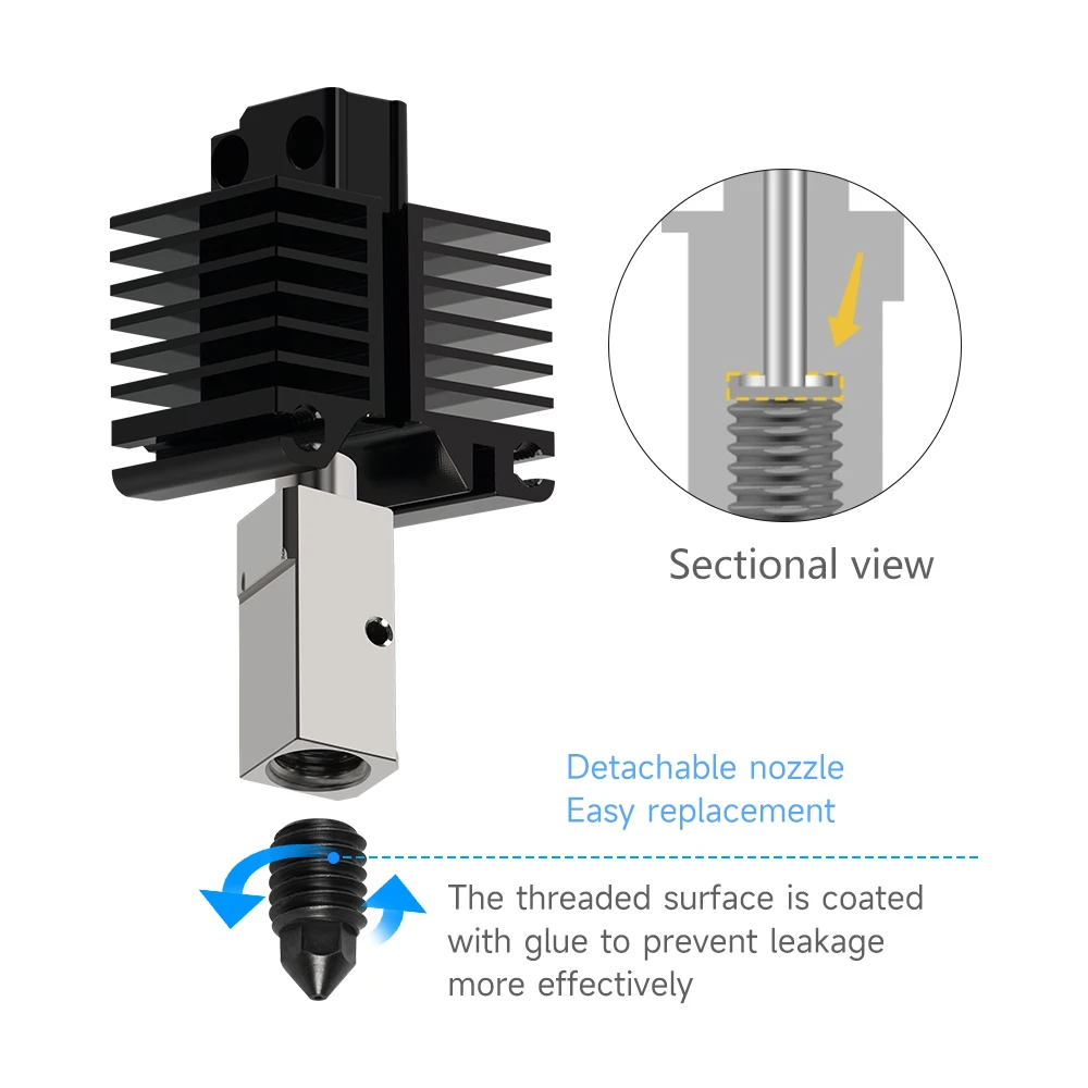 450℃ High Temperature Hardened Steel Nozzle For Bambu Lap X1 Carbon Wear-resistant Nozzles 0.2/0.3/0.4/0.5/0.6/0.8/1.0/1.2mm