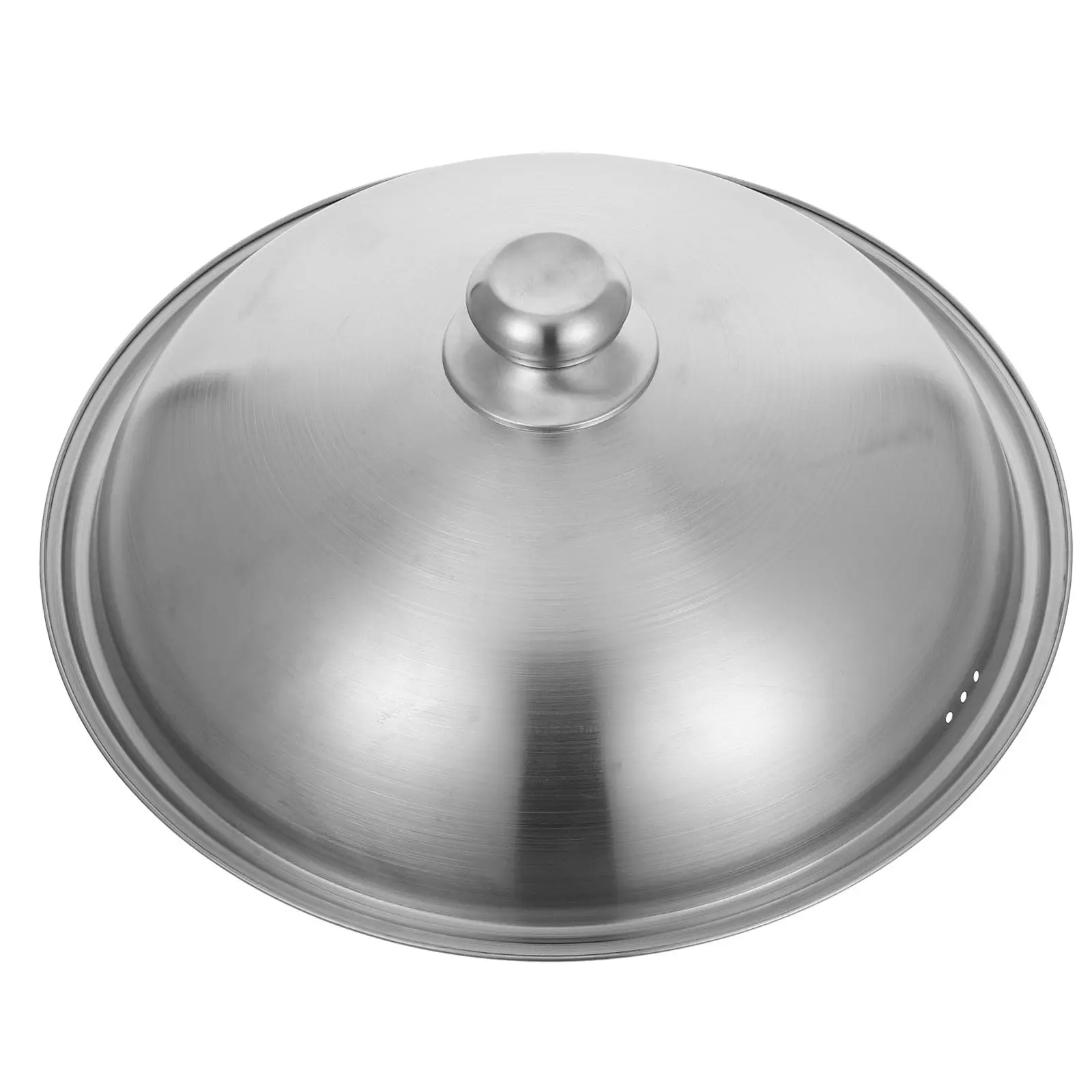 Heavy Duty Stainless Steel Pot Lid Round Design Ergonomic Handle for Safe Lifting Compatible with Wok Stockpot Steamer Frying