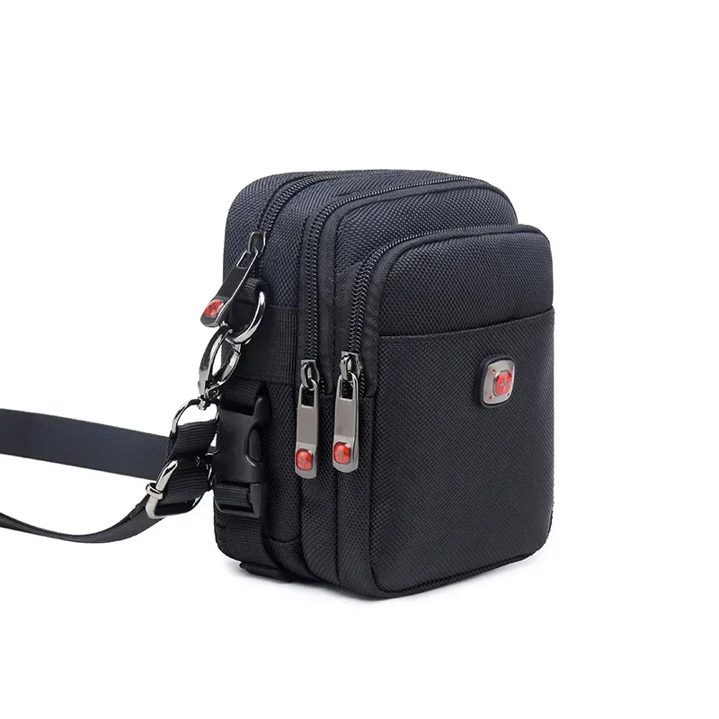 Men's Shoulder Bag Oxford Cloth Wear Belt Mobile Phone Waist Bag Canvas Sports Leisure Men's Messenger Bag Crossbody Sling Bag