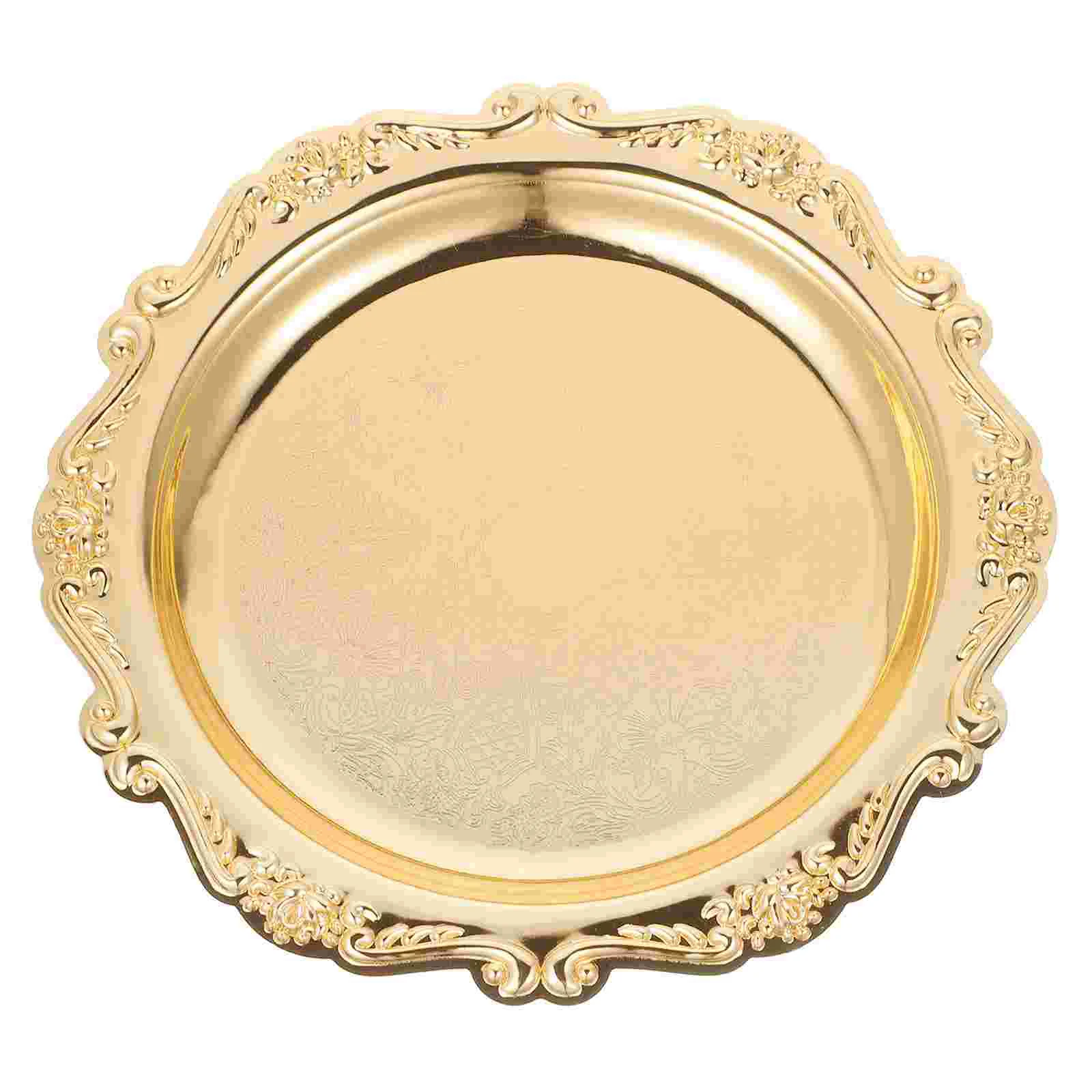 Fruit Platter Iron Cake Pan Coffee Table Decor Serving Tray Platters for Entertaining Tables