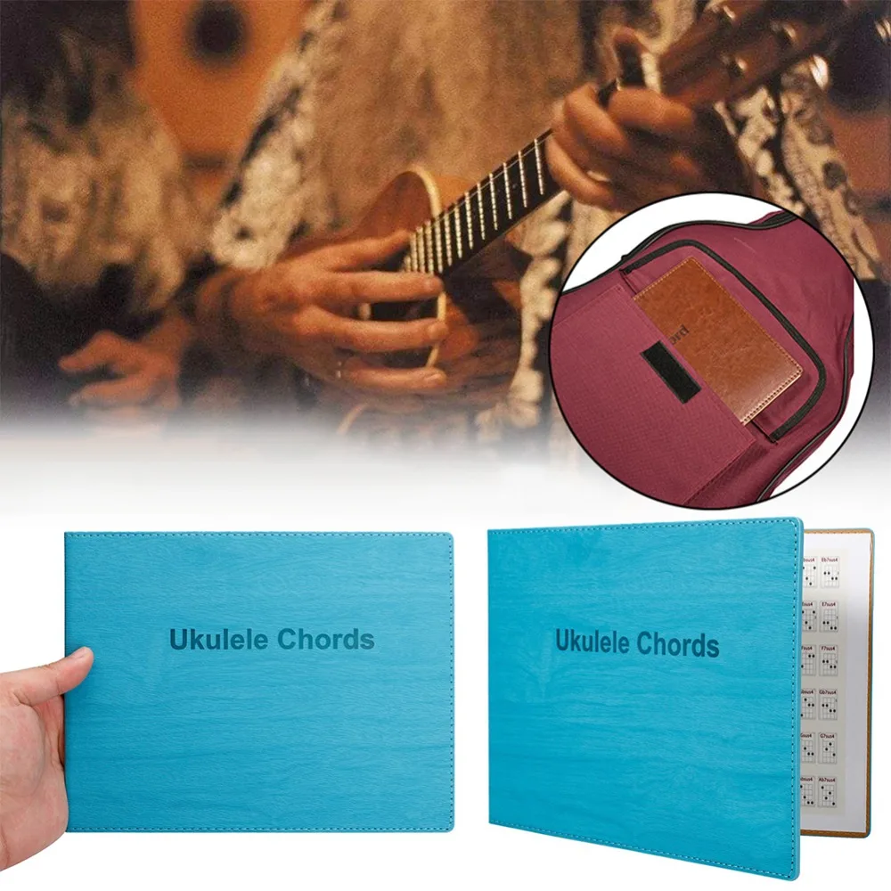 Blue ​Ukulele Chord Book​ ​Ukulele Practice Chart​ Chord Learning Book​ ​Ukulele Chords Chart​ ​180 Chords Content​