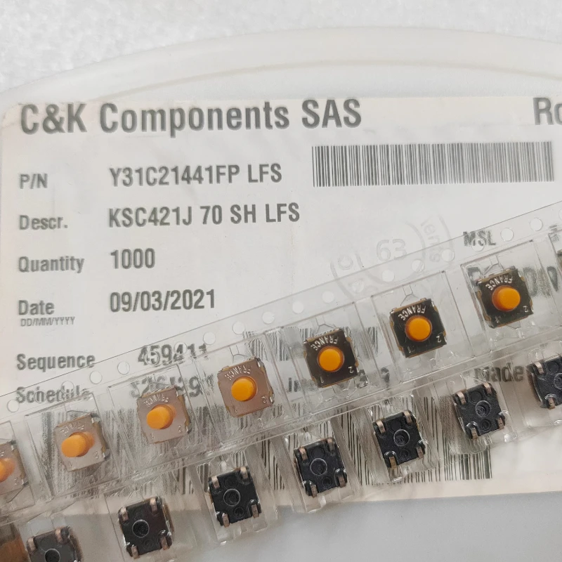 

20 шт./лот KSC421J70SHLFS водонепроницаемая и пыленепроницаемая силиконовая мягкая кнопка