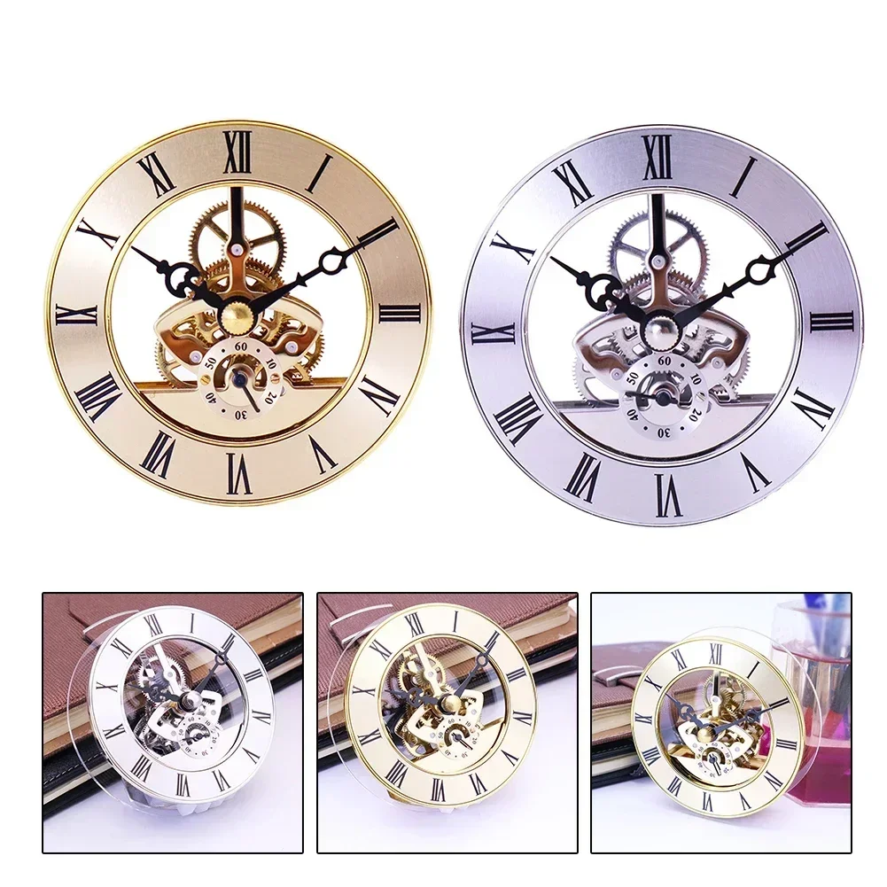 86MM Quartz Clock Inserts Movement Replacement DIY Parts Roman Numbers DIY Parts Gold Trim Repair Replacement Accessories