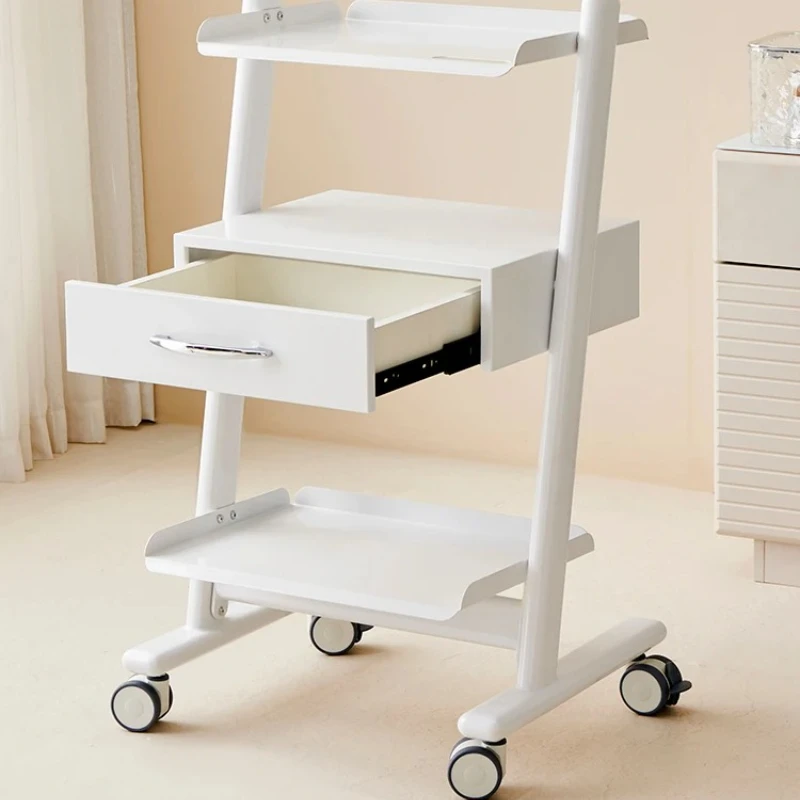 

Trendy Moving Salon Reception Desks Trolley Beauty Storage Modern Cart Portable Luxury Carritos Organizadores Salon Furniture