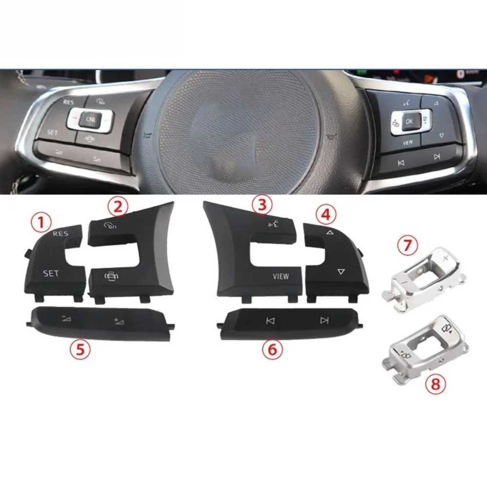 Cubierta  botón  volante multifuncional para VW Golf 7, MK7, GTI, GTS, ajuste  volumen, crucero, abajo, arriba, RES, modo, corac