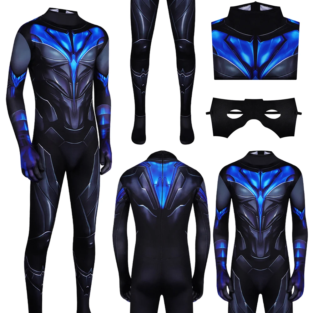

Fantasia Superhero Wing Of Night Cosplay Mask Jumpsuit 2026 Movie Men Disfraz Costume Male Halloween Carnival Party Clothes