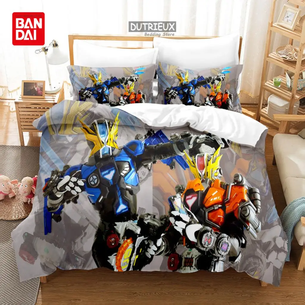 Bandai Cartoon Kids Kamen Rider Bedding Set Quilt Duvet Cover Sets Home Decor Twin Single Queen King Anime Gift