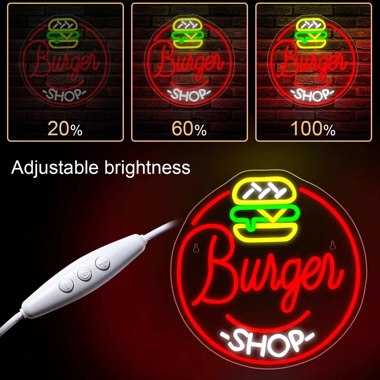 Burger Shop Neon Sign For Wall Decor Hamburger Business Signs Art Room Decoration For Fast Food Shop Restaurant Hotel Led Lights