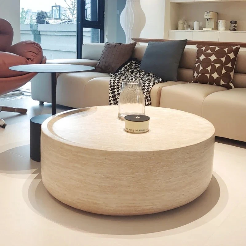 

Simple Nordic Coffee Table Round White Small Floor Living Room Coffee Table Modern Minimalist Couchtisch Furniture For Home