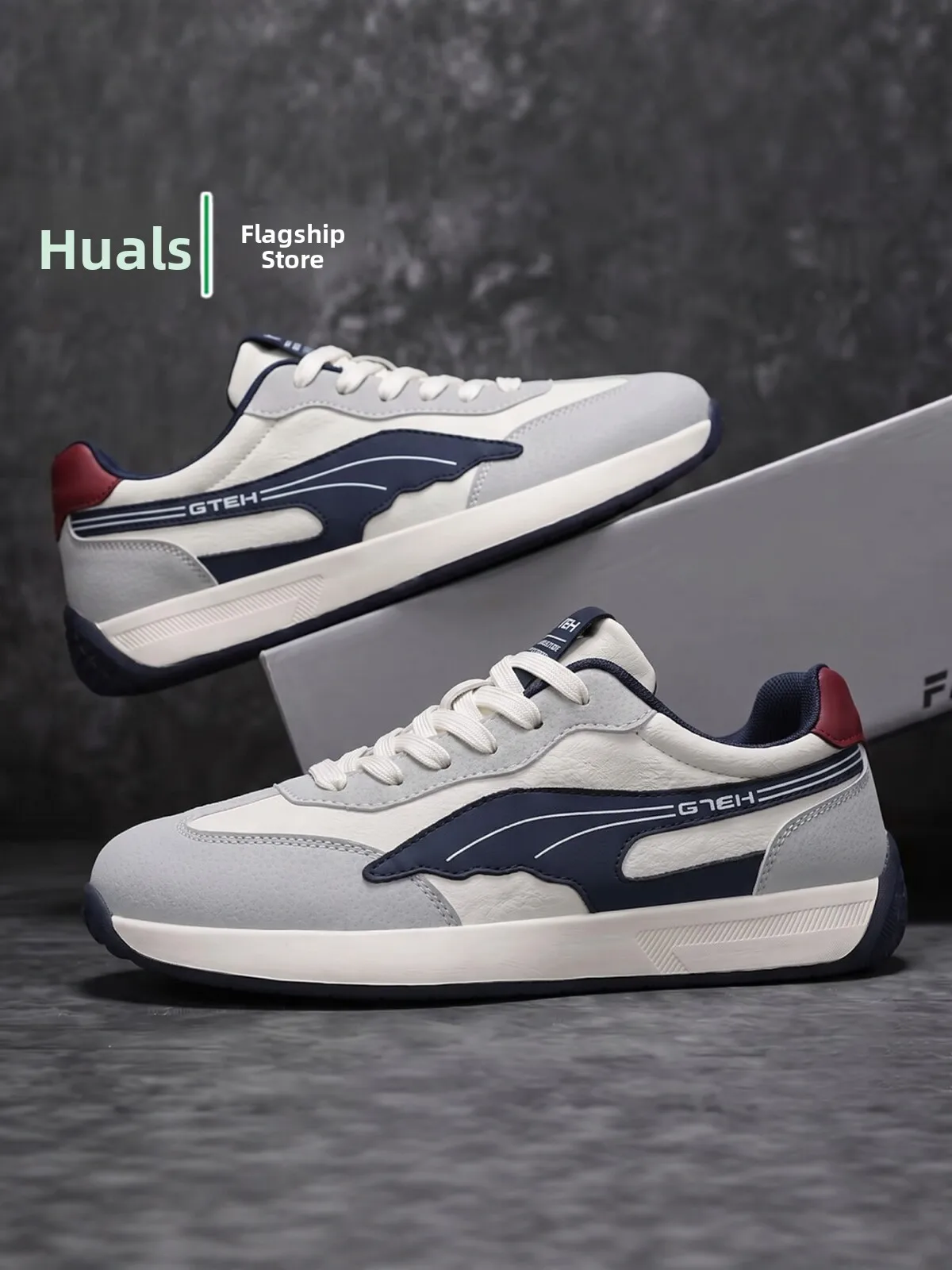 Men's Fashionable Autumn Casual Shoes Waterproof Leather Surface Anti-slip Lightweight Soft Bottom Sports Shoes for Teens