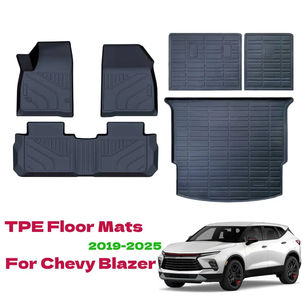 

TPE Floor Mats for 2019-2023 2024 2025 Chevrolet Blazer All Weather Custom Fit for Chevy Blazer Floor Mats Liners Cargo Mat