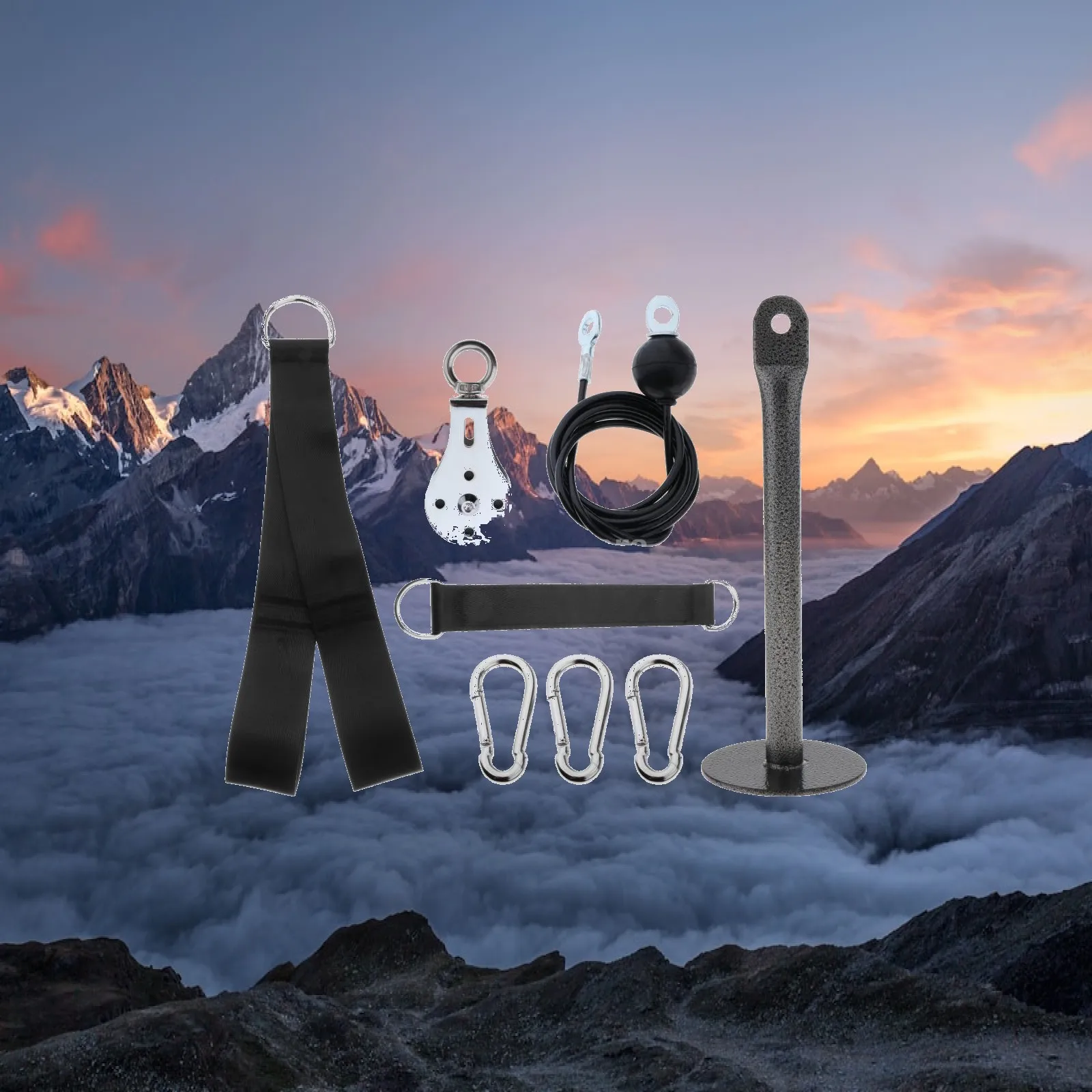 Pulley Cable Machine Attachment LAT Training Equipment Clips