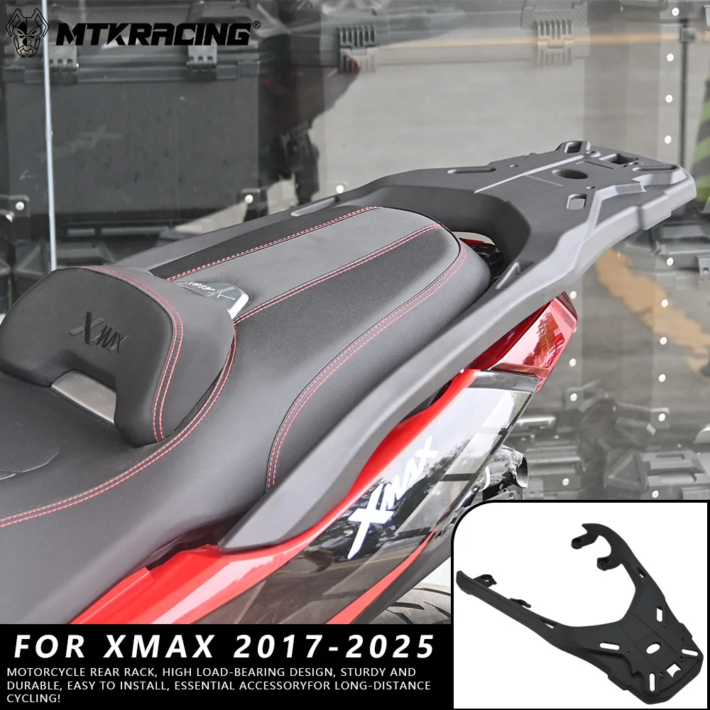 

MTKRACING для YAMAHA XMAX 2017-2025, задняя багажная полка для мотоцикла, грузовая стойка, багажная полка на заднее сиденье, опорная полка