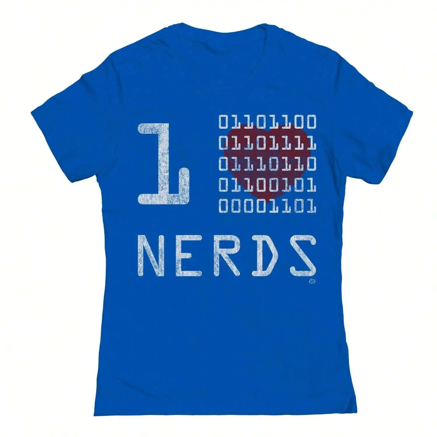 

Женская футболка с графическим принтом I Love Nerds Binary Code