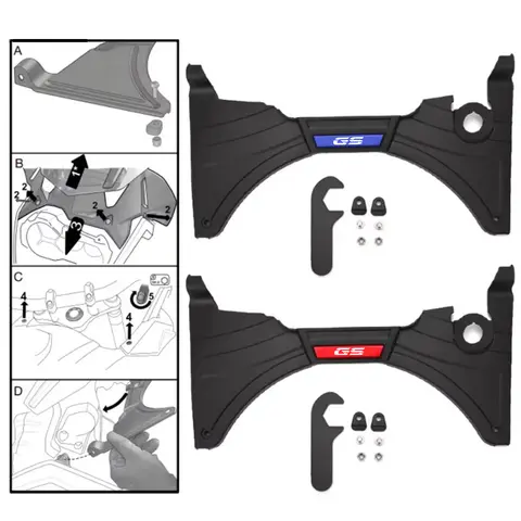 BMW R 1200 1250 GS R1200GS LC R1250GS एडवेंचर GS1200 LC R1250 GSA अपड्राफ्ट डिफ्लेक्टर 2013-2023 मोटरसाइकिल कॉकपिट फेयरिंग के लिए 8 best sales 1250 जीएसए - №2