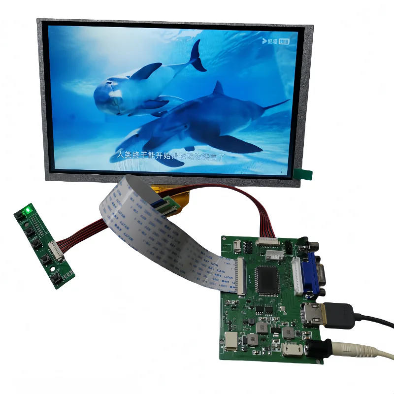 9 inch LCD screen 1024*600 LCD screen display and drive TFT display LVDS40 pin control board 2 av HDMI VGA raspberry