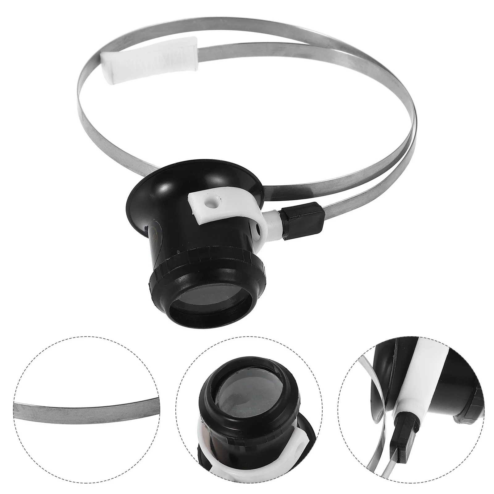 

Stainless Steel Ring Headband Magnifier For Watch Repair Jewelry Maintenance High Definition Loupe Tool Portable Head-Mounted