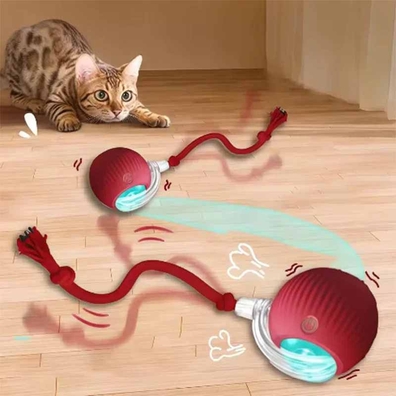 Long Asting and Durable Easy To Clean Intelligent Interactive Cat Ball Intelligent Obstacle Avoidance Pet Dog Toys