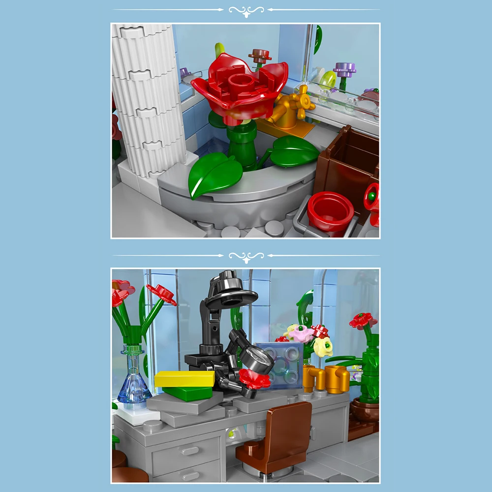 絶妙な植物園ビルディングブロック建築モデル子供のおもちゃデスクトップ装飾ギフトセット