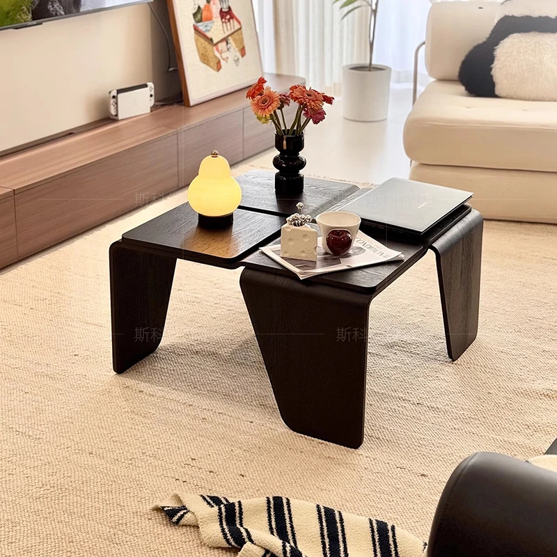 Designer Nordic Coffee Table Decoration Modern Living Room Wood Coffee Table Center Unique Mesa Auxiliar Postmodern Furniture