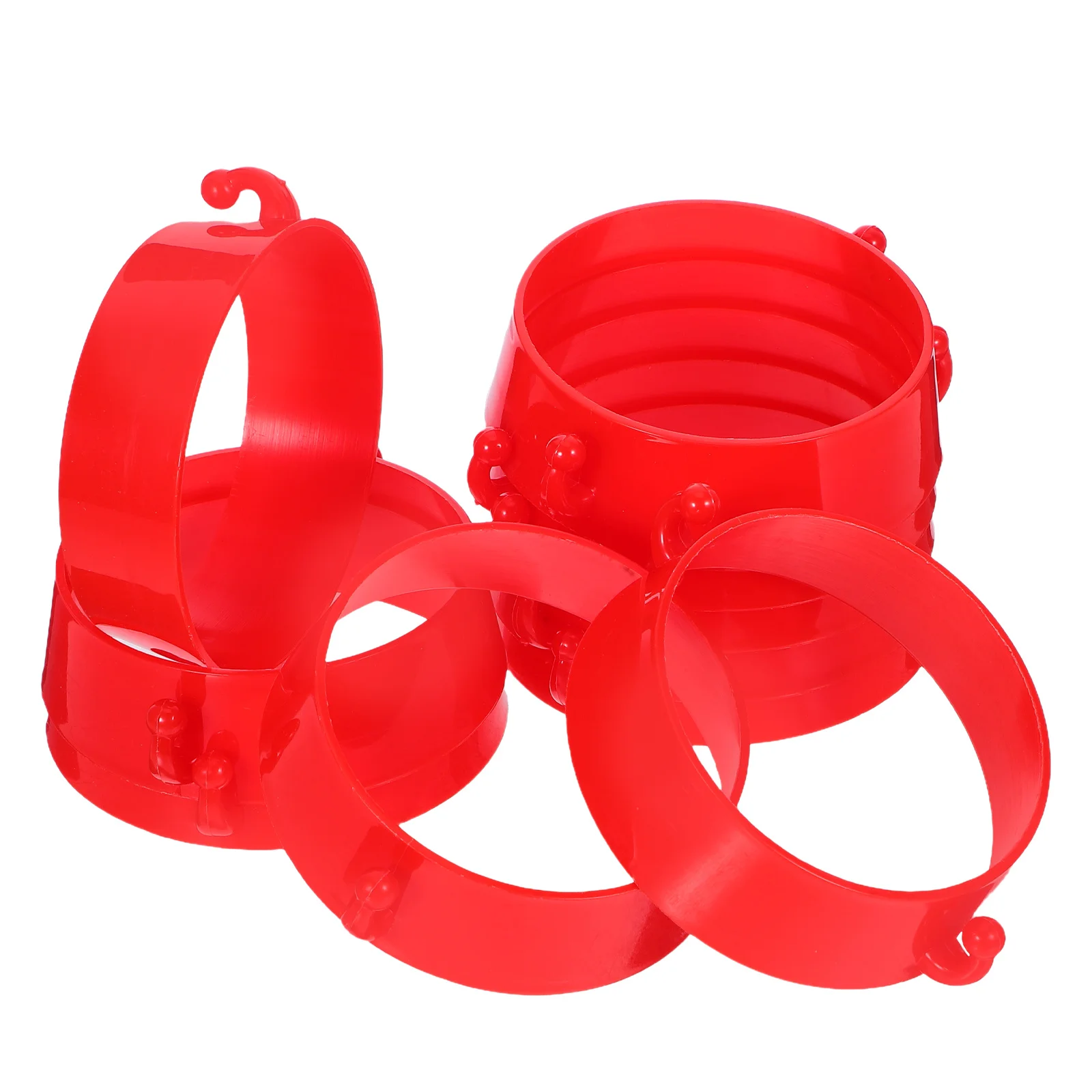 10 قطعة سلسلة موصل مخروطية للطرق تصميم حاجز السلامة المرورية الملحقات ، سلسلة أمان بلاستيكية لموقع البناء #5