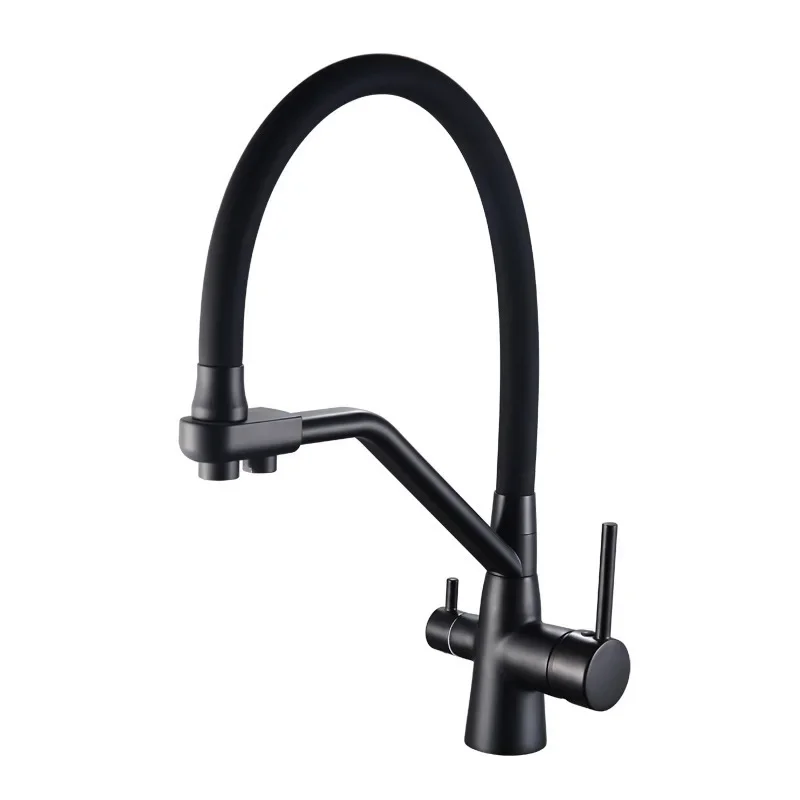 Filtered Kitchen Faucet 360 ° Rotating Purification Tap 3-Way Mixer for Kitchen Sinks Water Tap