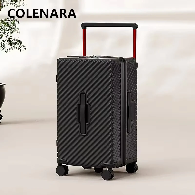 

COLENARA USB Charging Suitcase Large Capacity Trolley Case ABS+PC Boarding Box 20"22"24"26"28"30 Inch Women's Travel Luggage