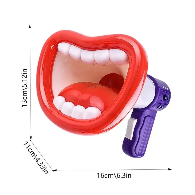 Megafone portátil com alto-falante para menino e menina, brinquedo engraçado e complicado, portátil, microfone, para crianças pequenas