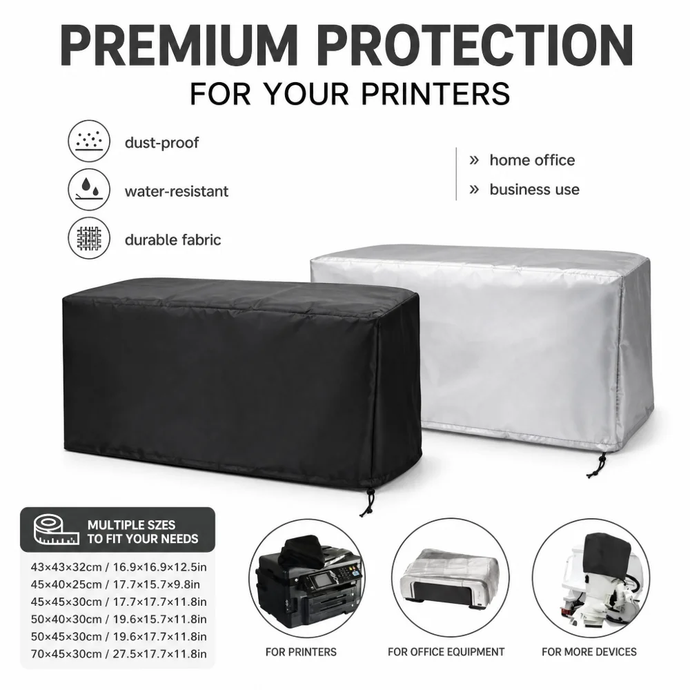 Dustproof Cover for Printer Single Piece Sturdy Design Perfect for Computer Printing Equipment