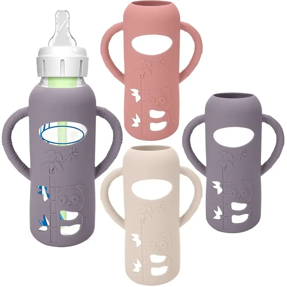 NEW Multi-functional Bottle Handle Soft Easy Grip Silicone Handle Sleeve Anti Breakage Bottle Sleeves for Dr. Brown's Feeding