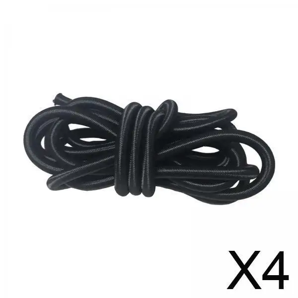 

Black Kayak Elastic Rope Wear Resistant Nylon Tie Downs Adjustable Bungee Cord for Inflatable Boat Camping and Travel