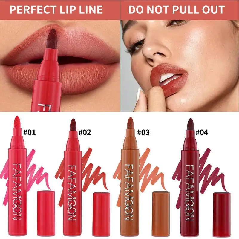 1pcs Lip Liner Marker Pen Hydrating Waterproof Lip Stain Long Lasting Colour Matte Lipstick Contour Pen With A Natural Effect