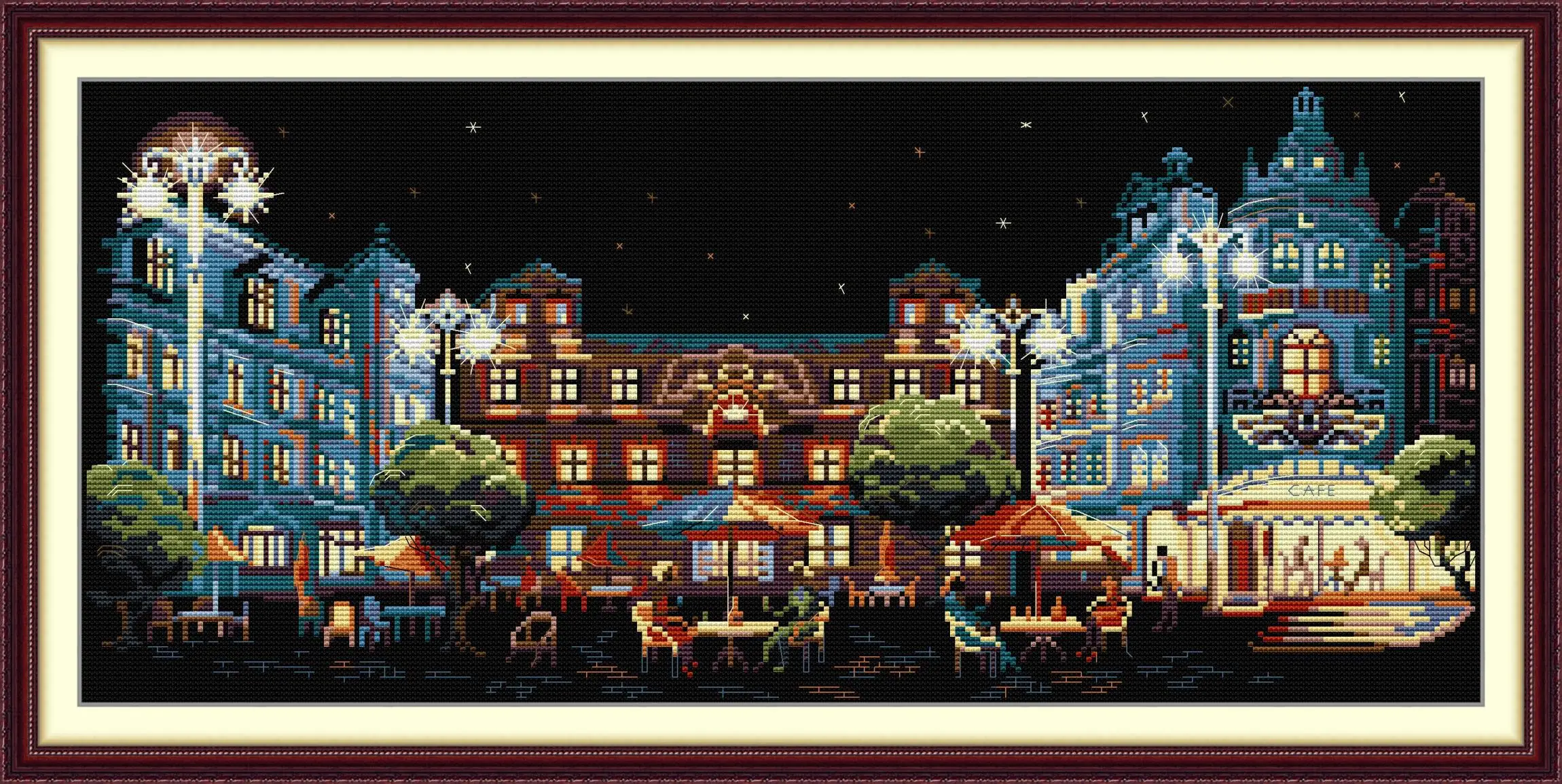 

Набор для вышивки крестом Maydear, ткань Aida 11CT/14CT/16CT/9CT, нитки DMC, набор для вышивания рисунков-кофейная ночь