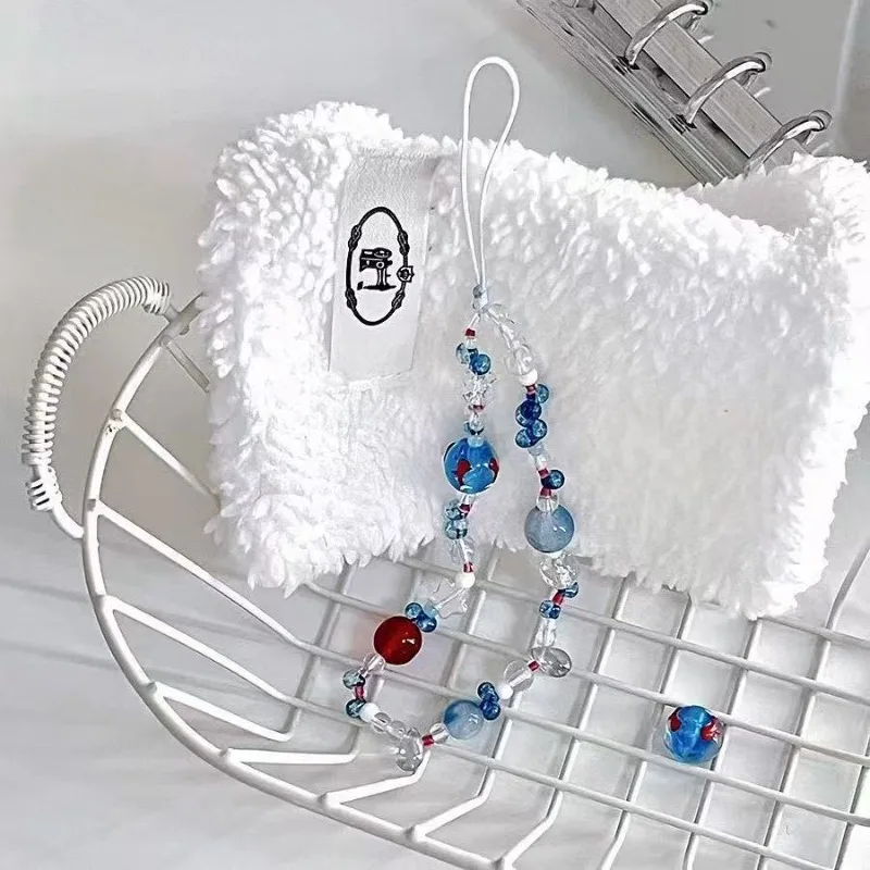 

Kawaii ремешок с подвеской для телефона, японский INS, модный эстетический дизайн с золотой рыбкой, кулон, ремешок, милый ремешок для наушников с камерой CCD