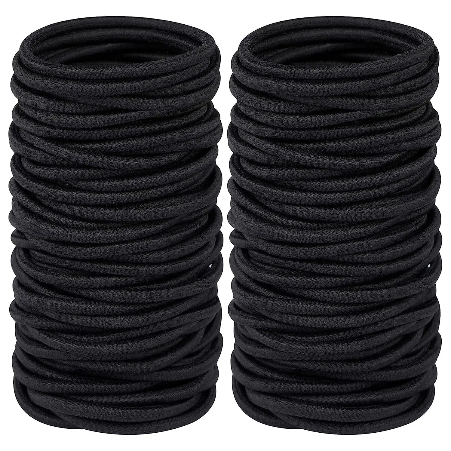 10/50 Stück 4 mm Mix Farbe Schwarz Keine Schäden Gummibänder Haargummis Bänder Ligen Pferdeschwänze Halter für Männer Frauen Mädchen und Jungen Bulk