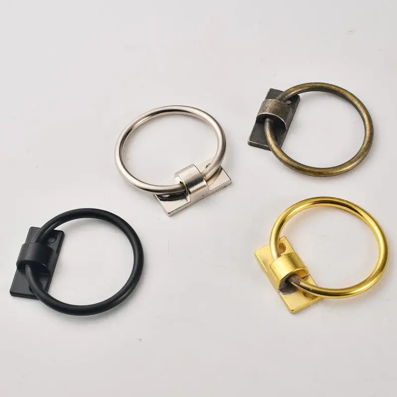Scratch Resistant Iron Sheet Circle Iron Ring Smooth Metal Hardware for Drawer Wardrobe Cabinet Door Furniture Fixing