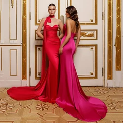 Thinyfull Women Mermaid Prom Evening Dresses Sweetheart Sleeveless Satin Party Dress Formal Night Cocktail Prom Gowns Plus Size