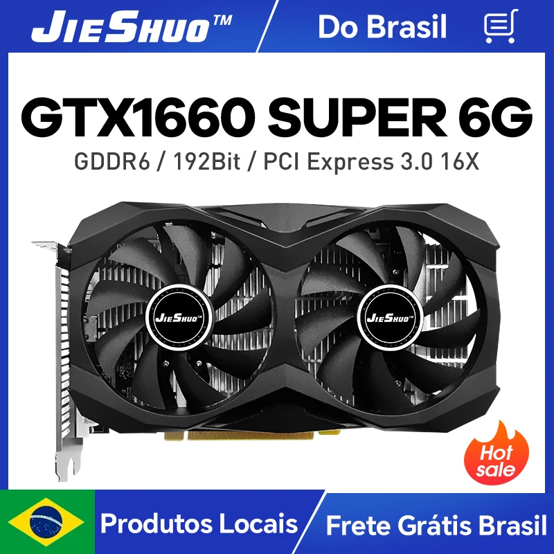 JIESHUO GTX 1660 Super PC GeForce، 6 جيجابايت، GDDR6، 192 بت NVIDIA Gaming & Edizione #1