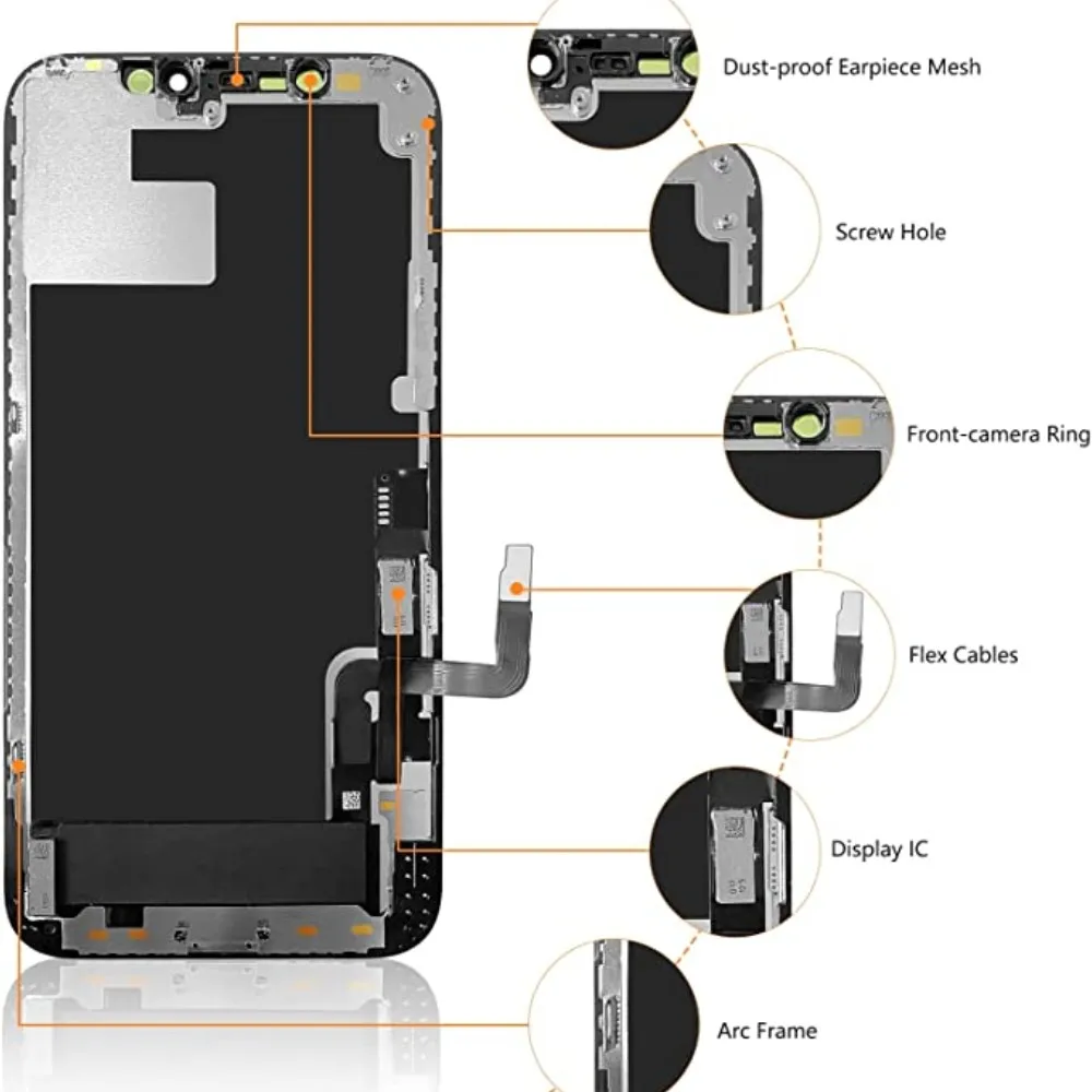 100% OEM Best Choice OLED for iPhone 12 12 Pro max LCD Display Screen With 3D Touch Digitizer Assembly No Dead Pixel Replacement