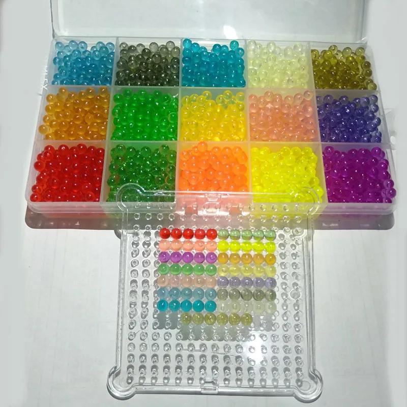 비즈 퍼즐 크리스탈 DIY 물 스프레이 비즈 펄렌 세트 볼 게임 3D 수제 마법 장난감 어린이 물 안개 마법 비즈