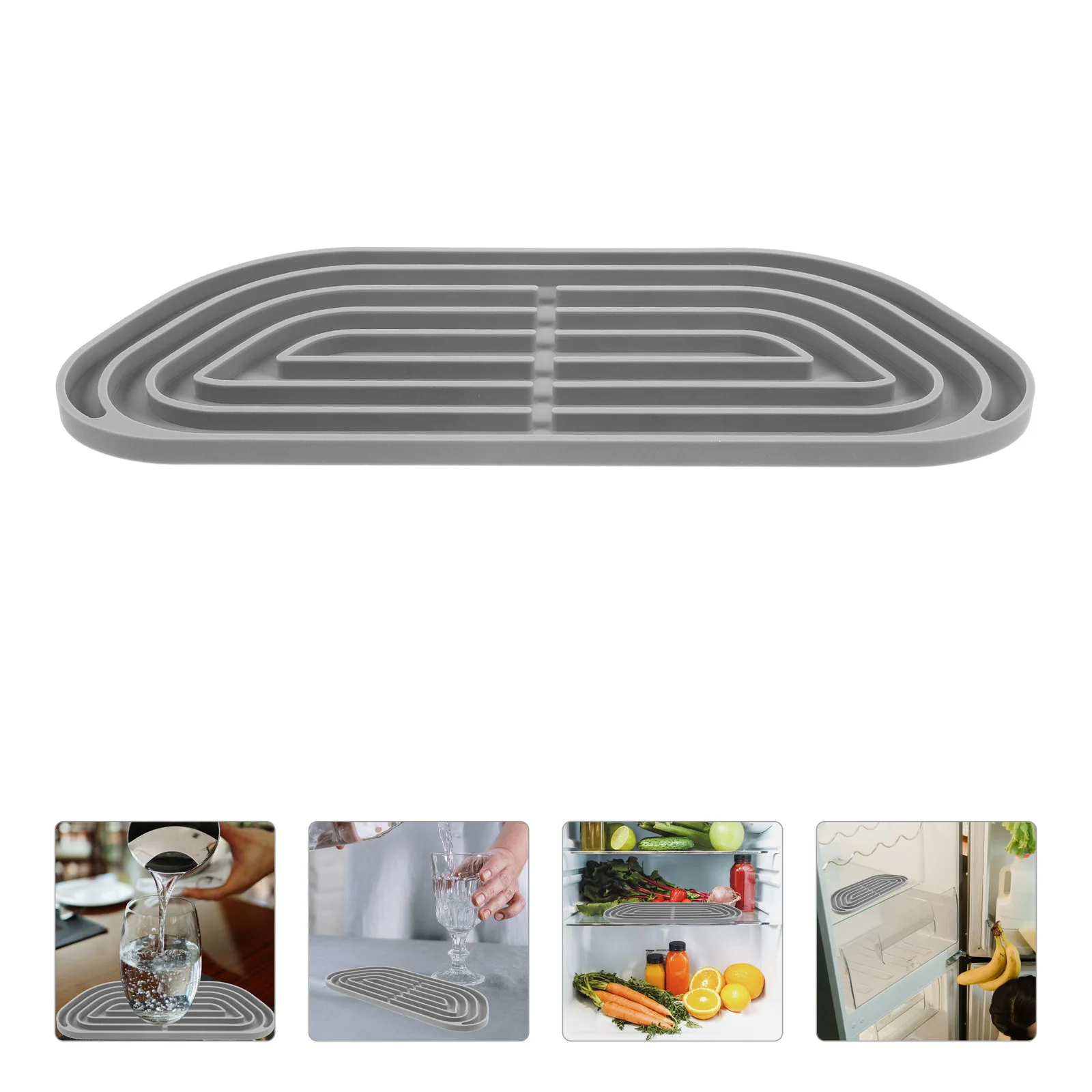 

Silicone Refrigerator Water Drip Catcher Easy Install Flexible Cuttable Universal Fridge Water Dispenser Drip Tray Protector