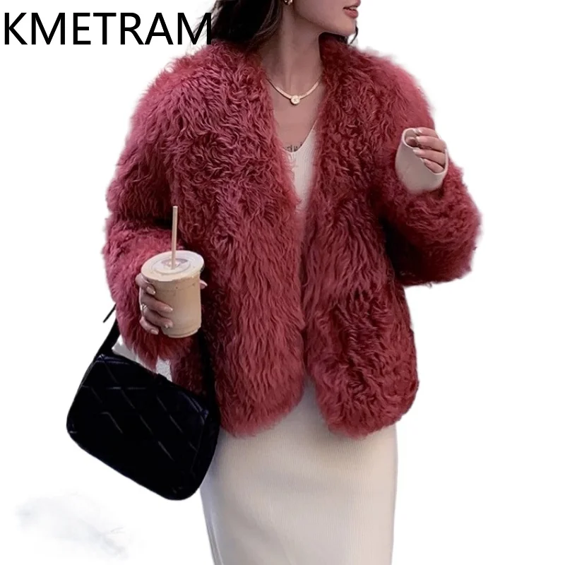 

Natural Tuscany Wool Sheepskin Double Faced Fur Jacket Women 2025 Fashion Real Fur Coat Winter Woman Clothing шуба женская