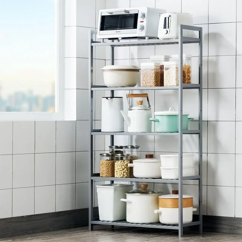

Multi Functional Storage Rack Bathroom Kitchen Shelf Floor Standing Multi-Layer Microwave Oven Rack Home Layer Organizer Rack