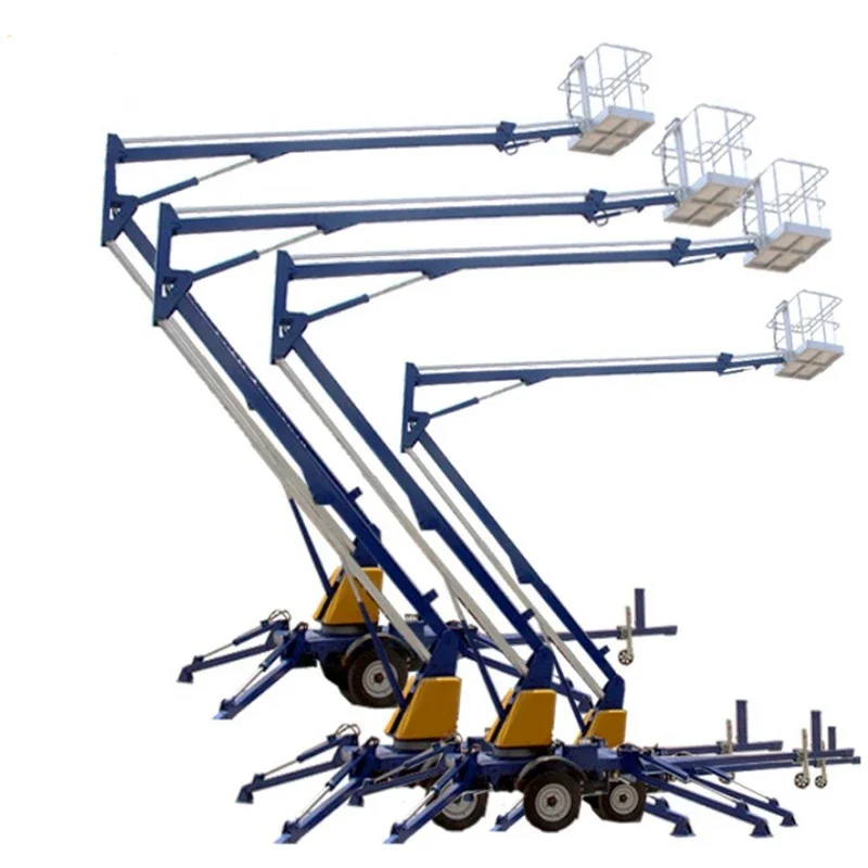 Cherry Picker Spider Lift Man Boom Lift Plataforma de trabajo aéreo 16m Cherry Picker Remolque Boom Lift para la venta China Rojo 8-20m