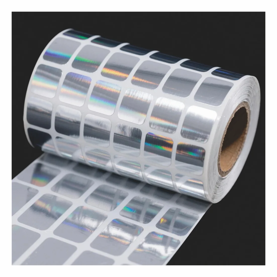 Hologram Silver Adhesive sticker Label Strong Stick