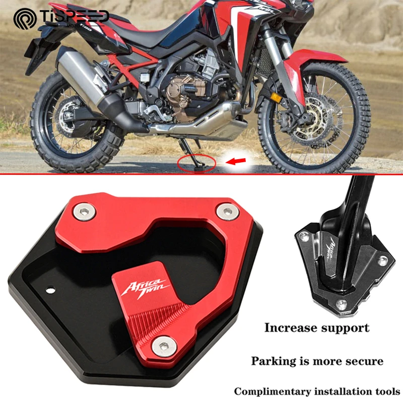 

New For Honda CRF1000L CRF 1000 L Africa Twin 1000L 2016-2019 2018 Motorcycles Side Stand Enlarger Plate Kickstand Extension Pad