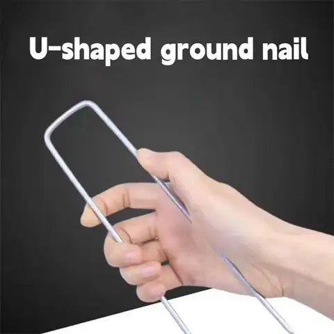 U자형 정원용 고정봉, 강력 울타리 튜빙 말뚝, 잔디 패닝 핀, 아연 도금 조경용 스파이크, 잔디밭 고정용 바닥 못
