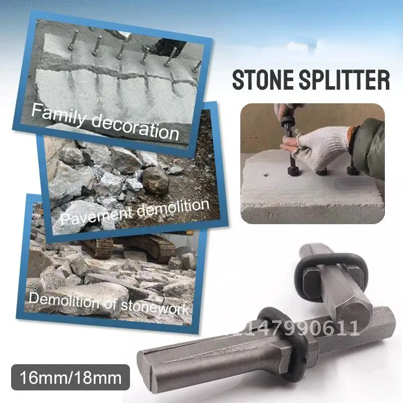 

5 pieces/set 16/18mm Wedges Plug Feather Shims Concrete Rock Stone Splitter Hand Tools Dropshipping