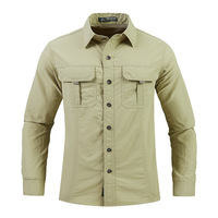 Cross border AliExpress long sleeved shirts for men in spring and summer, icy outdoor shirts, quick drying clothes, new men's ov